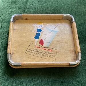 Vintage MCM Tom Collins Cocktail Serving Tray